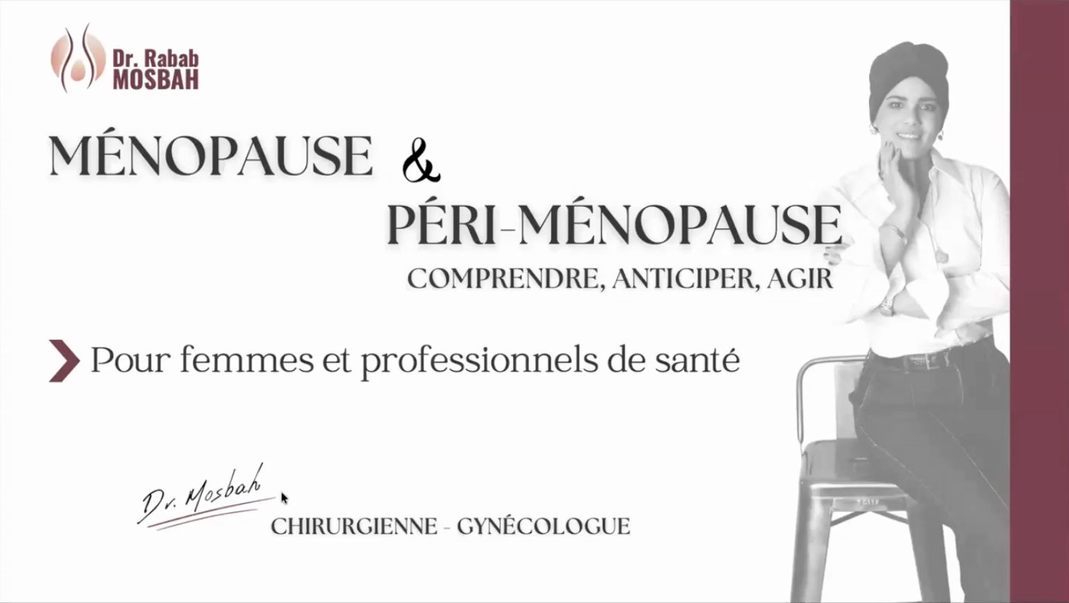Femme sereine en périménopause — symptômes et solutions naturelles expliqués par le Dr Rabab Mosbah